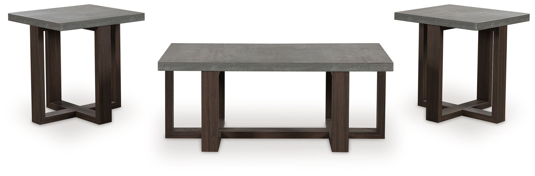 Dynnford - Gray / Brown - Occasional Table Set (Set of 3) - Tallahassee Discount Furniture (FL)