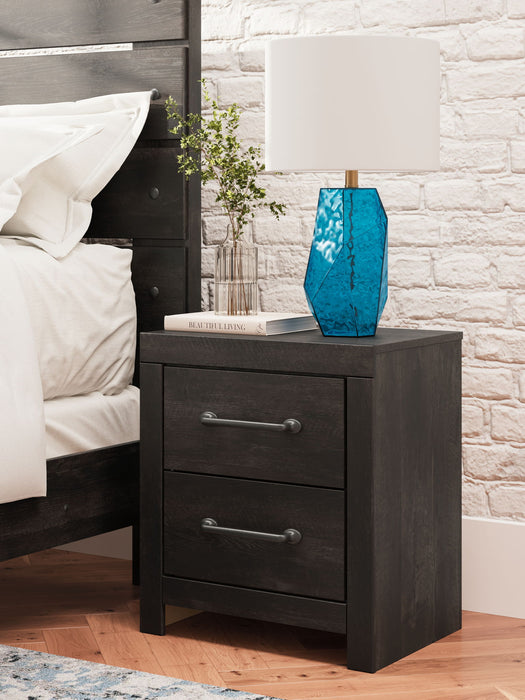 Hollivern - Dark Gray - Two Drawer Night Stand - Tallahassee Discount Furniture (FL)