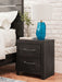 Hollivern - Dark Gray - Two Drawer Night Stand - Tallahassee Discount Furniture (FL)