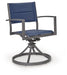 Rocky Creek - Sling Swivel Chair (Set of 2) - Blue / Gray - Tallahassee Discount Furniture (FL)