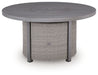 Half Moon Beach - Round Fire Pit Table - Gray - Tallahassee Discount Furniture (FL)
