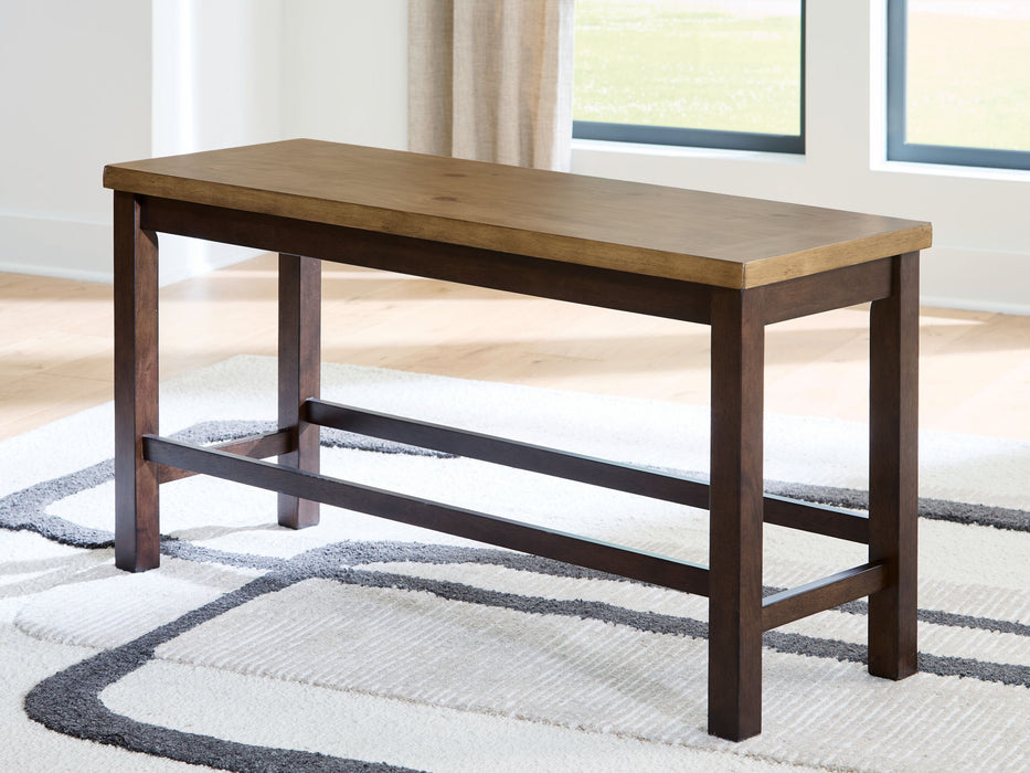 Rylandeen - Double Counter Height Bench - Light Brown / Dark Brown - Tallahassee Discount Furniture (FL)