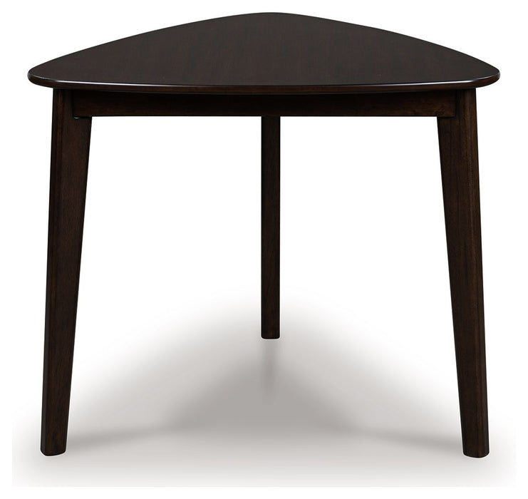 Mallenette - Merlot - Triangle Dining Room Table - Tallahassee Discount Furniture (FL)