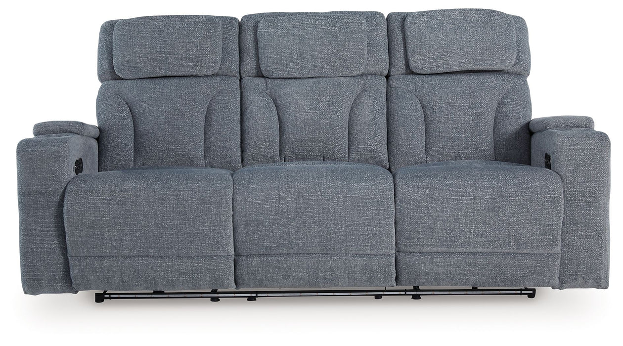 Studio Cave - Steel - Power Reclining Sofa - Tallahassee Discount Furniture (FL)