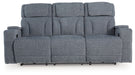 Studio Cave - Steel - Power Reclining Sofa - Tallahassee Discount Furniture (FL)