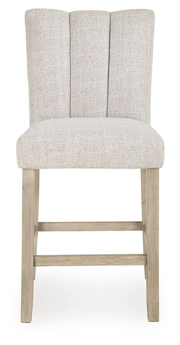 Larawyn - Upholstered Barstool (Set of 2) - Bisque - Tallahassee Discount Furniture (FL)