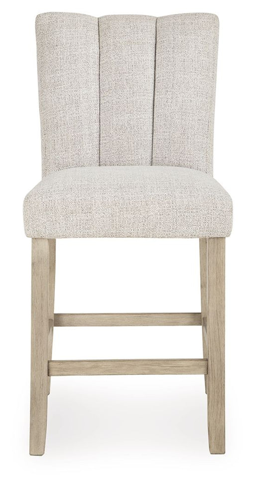 Larawyn - Upholstered Barstool (Set of 2) - Bisque - Tallahassee Discount Furniture (FL)