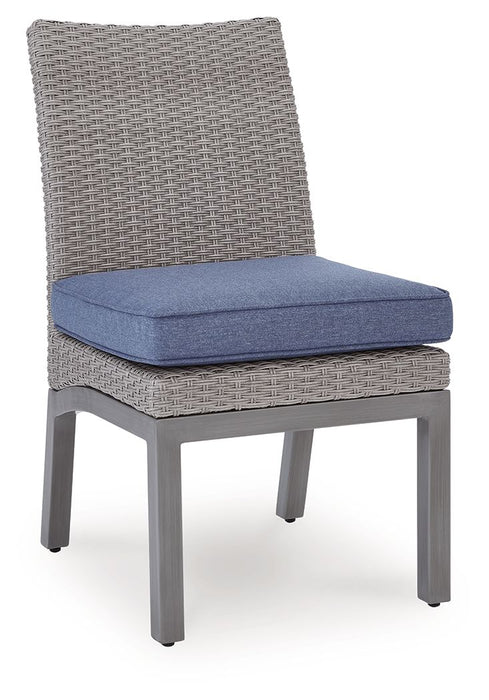 Half Moon Beach - Side Chair With Cushion (Set of 2) - Blue / Gray - Tallahassee Discount Furniture (FL)