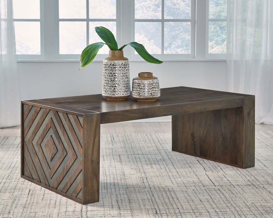 Dreggan - Brown - Rectangular Cocktail Table - Tallahassee Discount Furniture (FL)