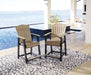 Fairen Trail - 5 Pc. - Counter Dining Set - Black / Driftwood - Tallahassee Discount Furniture (FL)