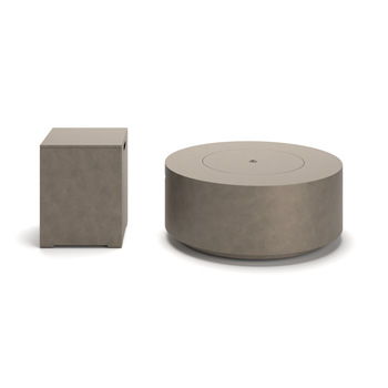 Midnight Mountain - Round Fire Pit With Tank Cover - Light Brown - Tallahassee Discount Furniture (FL)