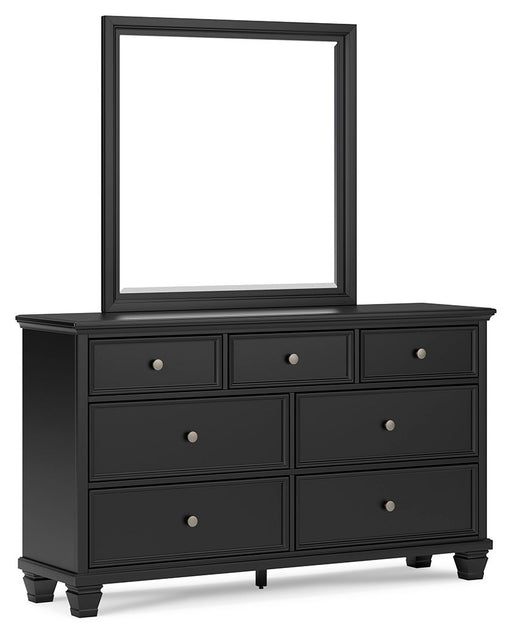 Lanolee - Black - Dresser And Mirror - Tallahassee Discount Furniture (FL)