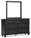 Lanolee - Black - Dresser And Mirror - Tallahassee Discount Furniture (FL)