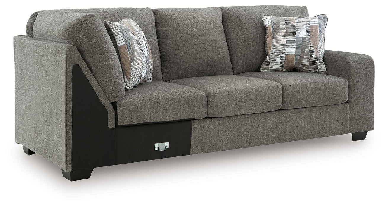 Clarington - RAF Sofa With Corner Wedge - Greystone - Tallahassee Discount Furniture (FL)