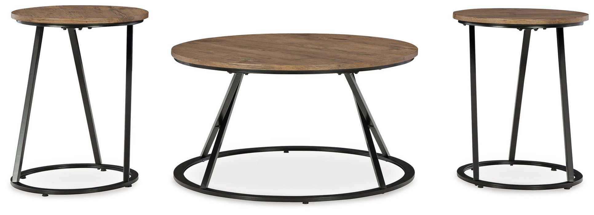 Cassbryn - Brown / Black - Occasional Table Set (Set of 3) - Tallahassee Discount Furniture (FL)