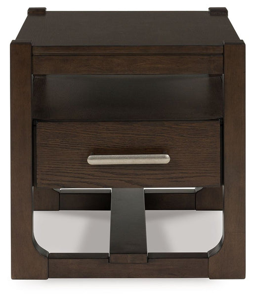 Breckington - Square End Table - Dark Brown - Tallahassee Discount Furniture (FL)