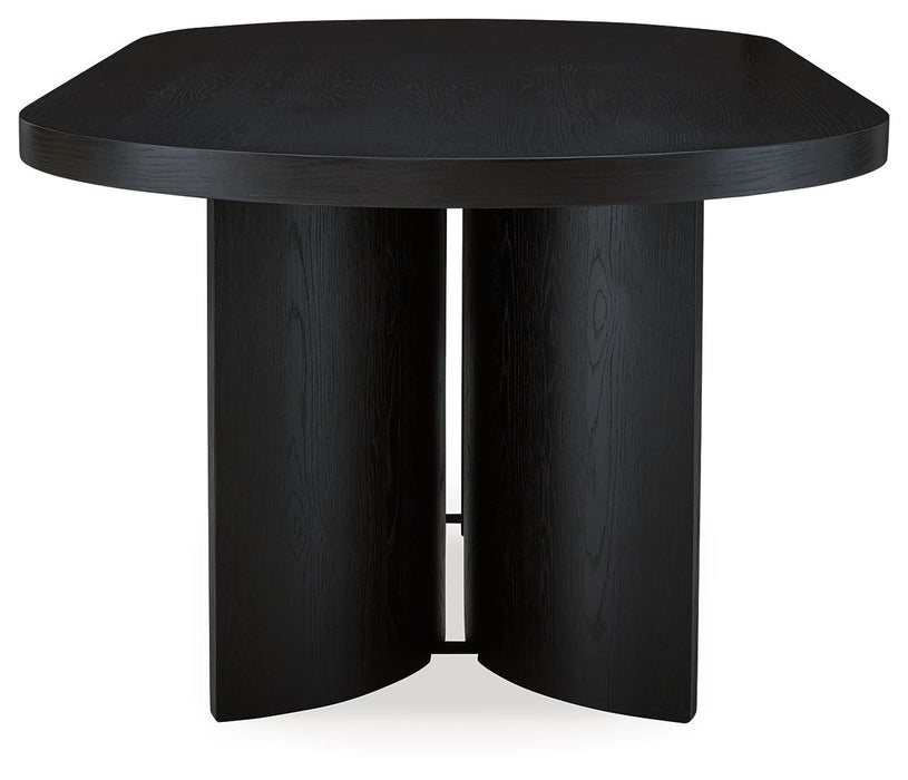 Rowanbeck - Black - Oval Dining Room Table - Tallahassee Discount Furniture (FL)