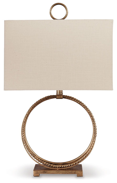 Mahala - Metal Table Lamp  - Antique Gold Finish - Tallahassee Discount Furniture (FL)
