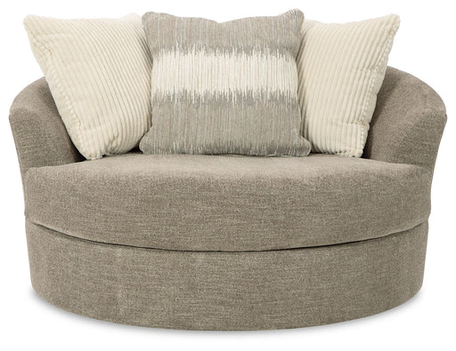 Creswell - Stone - Oversized Swivel Accent Chair - Tallahassee Discount Furniture (FL)