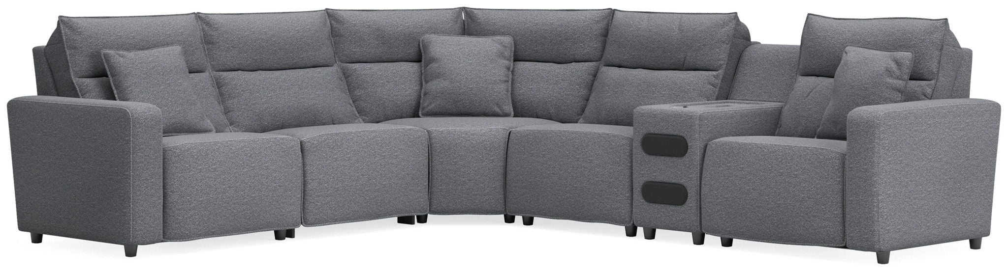 Modmax II - Reclining Sectional - Salt And Pepper - Tallahassee Discount Furniture (FL)
