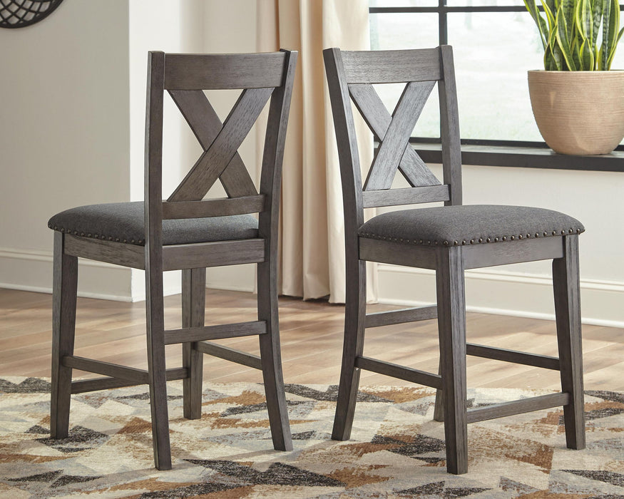 Caitbrook - Upholstered Barstool (Set of 2) - Gray - Tallahassee Discount Furniture (FL)