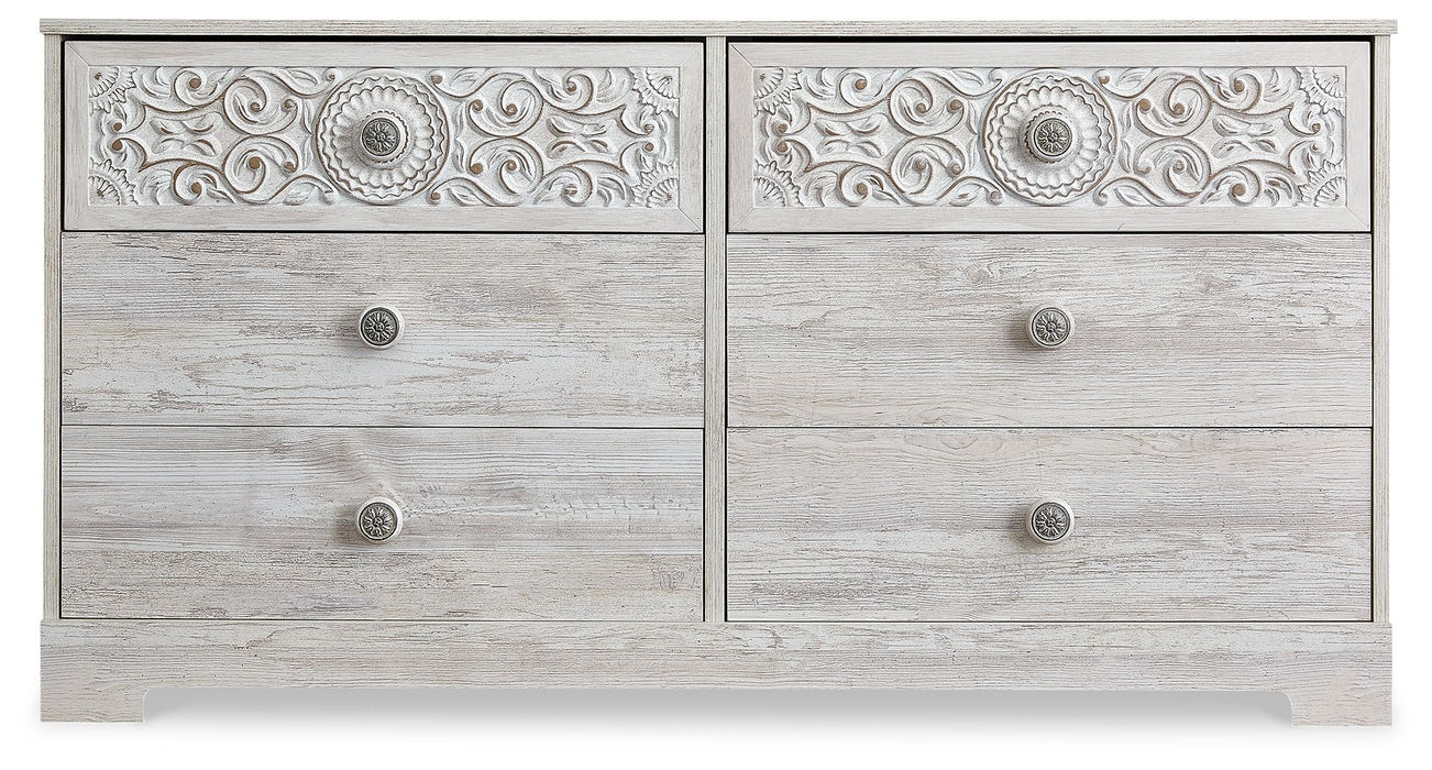 Paxberry - Six Drawer Dresser - Weatherworn - Whitewash - Tallahassee Discount Furniture (FL)