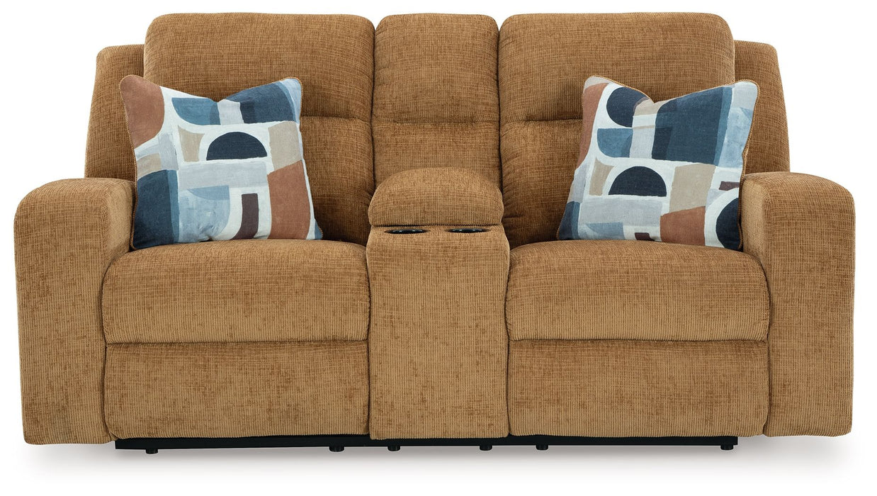 Kanlow - Dbl Reclining Loveseat With Console - Tallahassee Discount Furniture (FL)