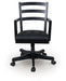 Wildenauer - Brown / Black - Home Office Swivel Desk Chair - Tallahassee Discount Furniture (FL)