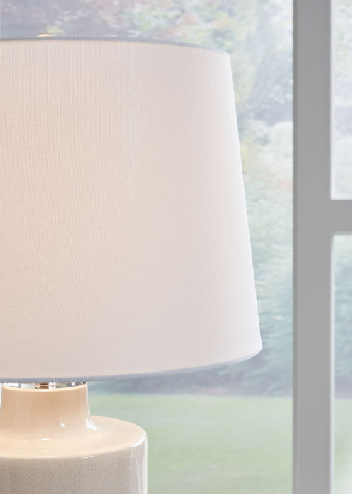Cylener - Off White - Ceramic Table Lamp - Tallahassee Discount Furniture (FL)