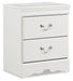 Anarasia - Two Drawer Night Stand - White - Tallahassee Discount Furniture (FL)