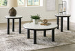 Xandrum - Black / White - Occasional Table Set (Set of 3) - Tallahassee Discount Furniture (FL)