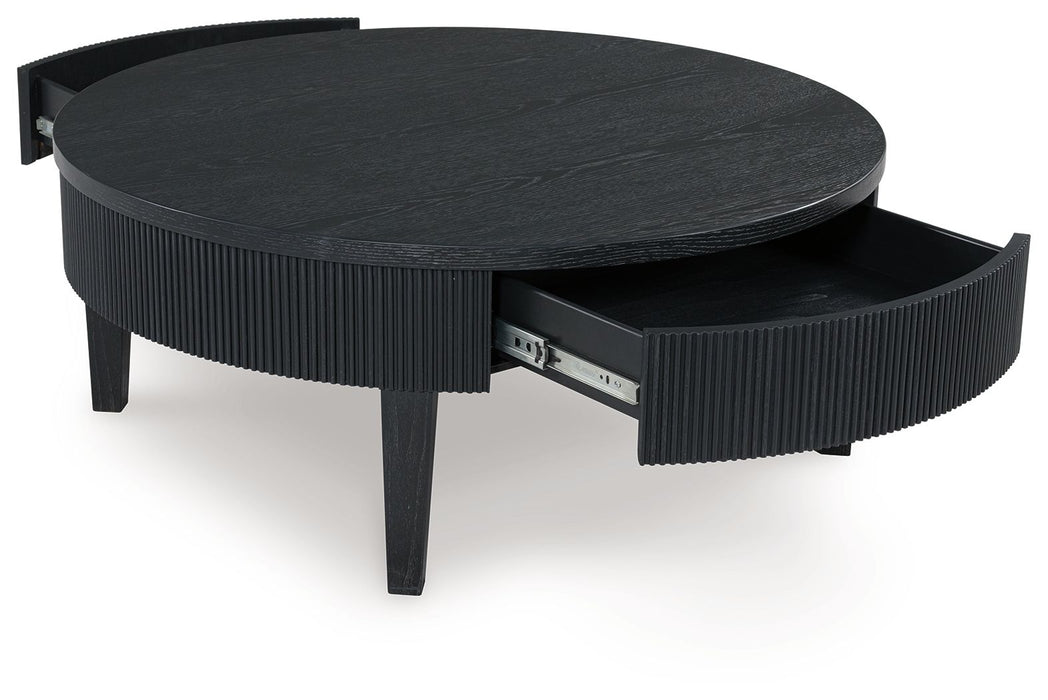 Marstream - Black - Round Cocktail Table - Tallahassee Discount Furniture (FL)
