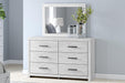 Cayboni - Dresser And Mirror - Whitewash - Tallahassee Discount Furniture (FL)