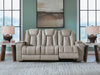 Elevate Edges - Reclining Sofa With Drop Down Table - Coin - Tallahassee Discount Furniture (FL)