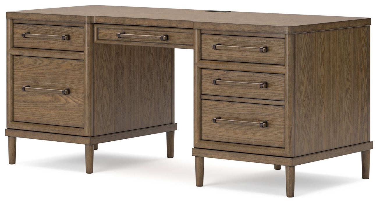 Roanhowe - Brown - Home Office Desk - Tallahassee Discount Furniture (FL)