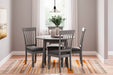 Shullden - 5 Pc. - Drop Leaf Table, 4 Side Chairs - Gray - Tallahassee Discount Furniture (FL)