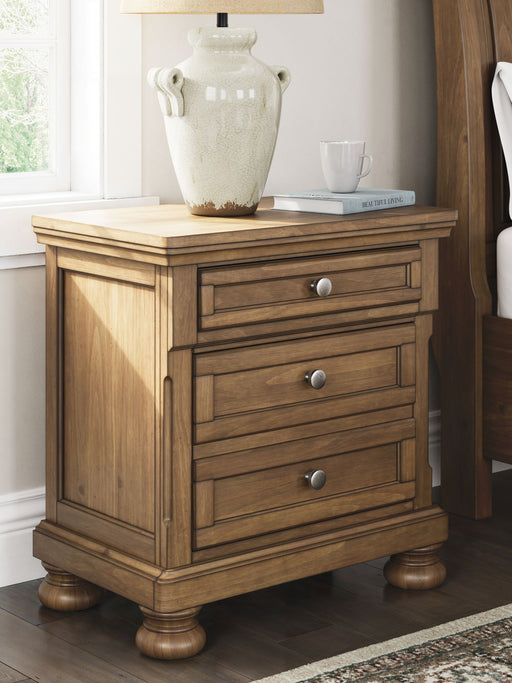 Feddinger - Two Drawer Night Stand - Medium Brown - Tallahassee Discount Furniture (FL)