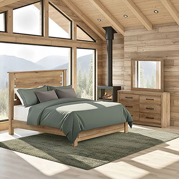 Brozmont - Six Drawer Dresser - Tan - Tallahassee Discount Furniture (FL)