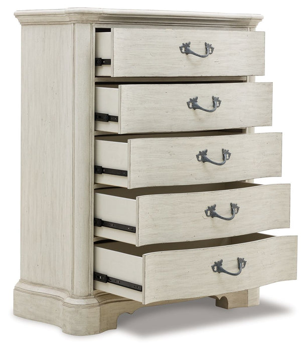Arlendyne - Antique White - Five Drawer Chest - Tallahassee Discount Furniture (FL)
