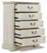 Arlendyne - Antique White - Five Drawer Chest - Tallahassee Discount Furniture (FL)