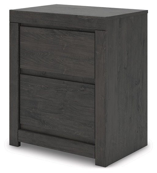 Fraluna - Charcoal - Two Drawer Night Stand - Tallahassee Discount Furniture (FL)