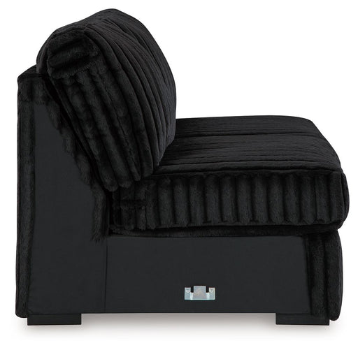 Midnight-Madness - Onyx - Armless Loveseat - Tallahassee Discount Furniture (FL)