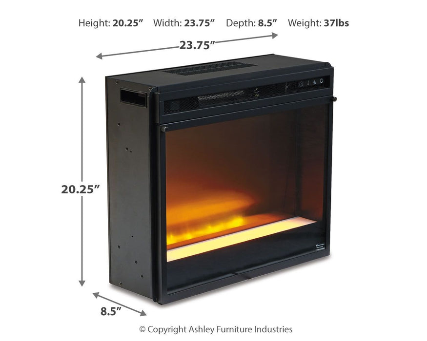 Entertainment Accessories - Fireplace Insert Glass/Stone - Black - Tallahassee Discount Furniture (FL)