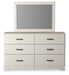 Stelsie - Dresser, Mirror - White - Tallahassee Discount Furniture (FL)