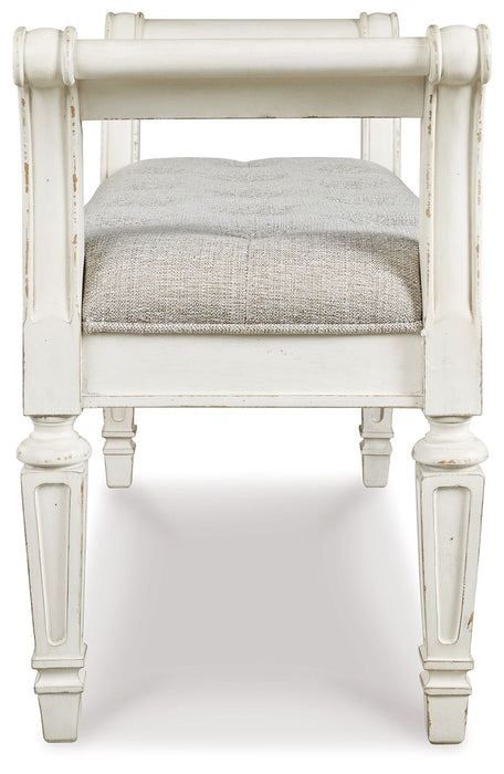 Realyn - Antique White - Accent Bench - Tallahassee Discount Furniture (FL)