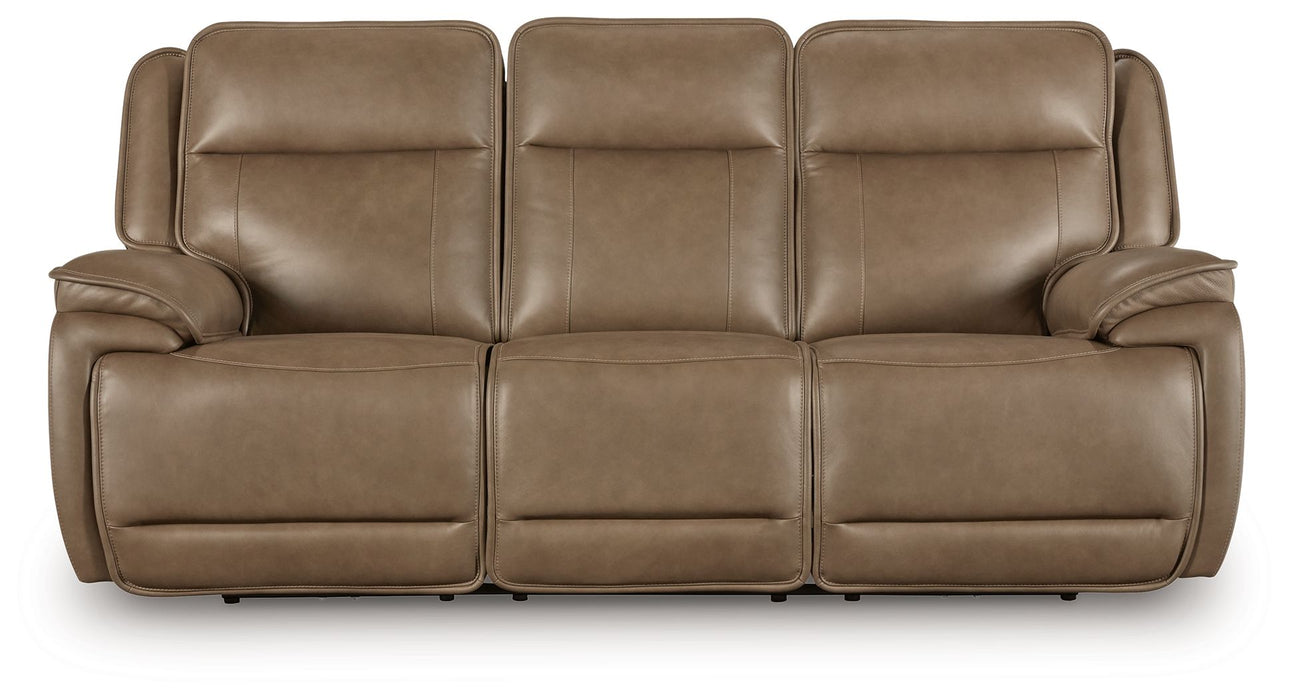Glencroft - Power Reclining Sofa With Adjustable Headrest - Sahara - Tallahassee Discount Furniture (FL)
