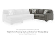 Clarington - RAF Sofa With Corner Wedge - Greystone - Tallahassee Discount Furniture (FL)