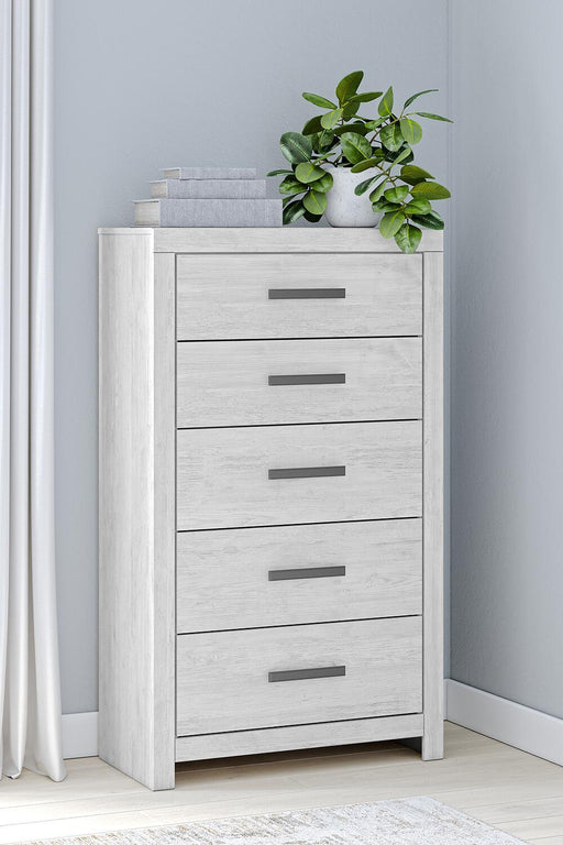 Cayboni - Five Drawer Chest - Whitewash - Tallahassee Discount Furniture (FL)