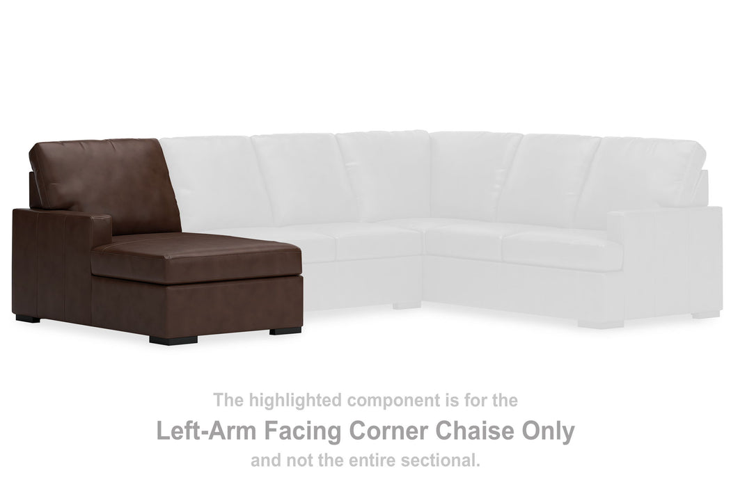 McDowlan - LAF Corner Chaise - Coffee - Tallahassee Discount Furniture (FL)