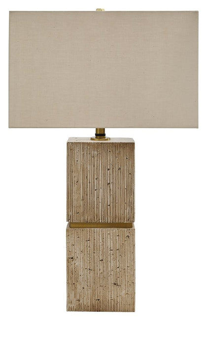 Laddner - Poly Table Lamp - Beige - Tallahassee Discount Furniture (FL)